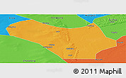 Political Panoramic Map of Lanxi