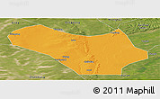 Political Panoramic Map of Lanxi, satellite outside