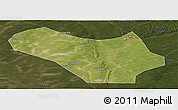 Satellite Panoramic Map of Lanxi, darken