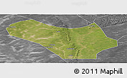 Satellite Panoramic Map of Lanxi, desaturated