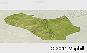 Satellite Panoramic Map of Lanxi, lighten