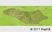 Satellite Panoramic Map of Lanxi, physical outside