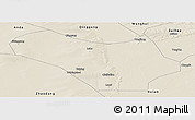 Shaded Relief Panoramic Map of Lanxi