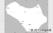 Gray Simple Map of Lanxi, single color outside