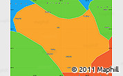 Political Simple Map of Lanxi