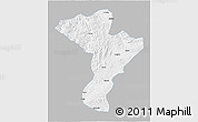 Gray 3D Map of Linkou, single color outside
