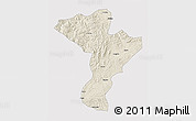 Shaded Relief 3D Map of Linkou, cropped outside