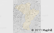 Shaded Relief 3D Map of Linkou, desaturated