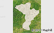 Shaded Relief 3D Map of Linkou, satellite outside