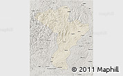 Shaded Relief 3D Map of Linkou, semi-desaturated