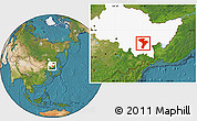 Satellite Location Map of Linkou, highlighted parent region