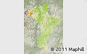 Physical Map of Linkou, semi-desaturated
