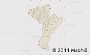 Shaded Relief Map of Linkou, cropped outside