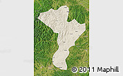 Shaded Relief Map of Linkou, satellite outside