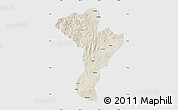 Shaded Relief Map of Linkou, single color outside