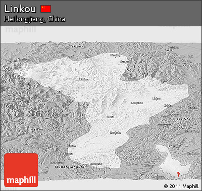 Gray Panoramic Map of Linkou