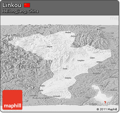 Gray Panoramic Map of Linkou