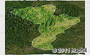 Satellite Panoramic Map of Linkou, darken