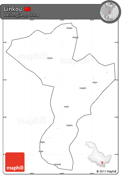 Blank Simple Map of Linkou, cropped outside