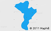 Political Simple Map of Linkou, single color outside