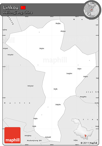 Silver Style Simple Map of Linkou