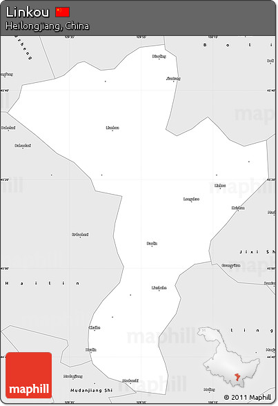 Silver Style Simple Map of Linkou