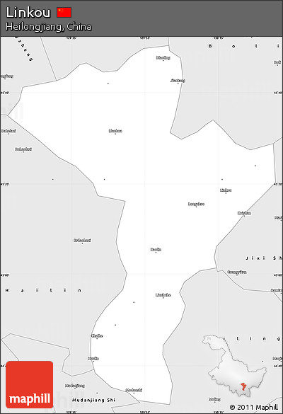 Silver Style Simple Map of Linkou
