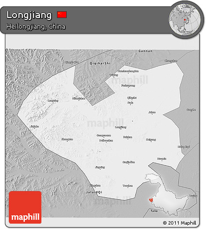 Gray 3D Map of Longjiang