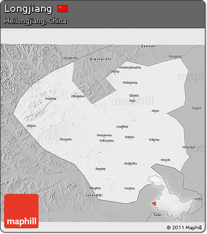 Gray 3D Map of Longjiang