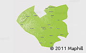 Physical 3D Map of Longjiang, cropped outside