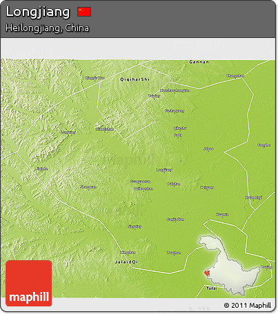 Physical 3D Map of Longjiang