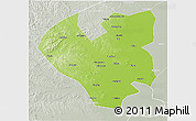 Physical 3D Map of Longjiang, lighten, semi-desaturated
