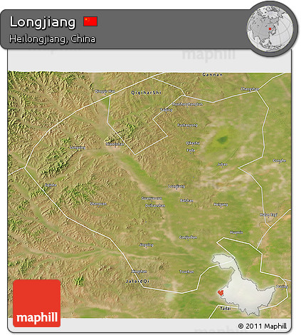 Satellite 3D Map of Longjiang