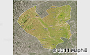 Satellite 3D Map of Longjiang, semi-desaturated