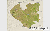 Satellite 3D Map of Longjiang, shaded relief outside