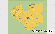 Savanna Style 3D Map of Longjiang, single color outside