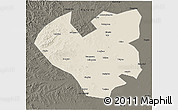 Shaded Relief 3D Map of Longjiang, darken