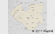 Shaded Relief 3D Map of Longjiang, desaturated
