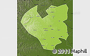 Physical Map of Longjiang, darken