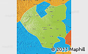 Physical Map of Longjiang, political outside