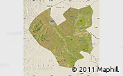 Satellite Map of Longjiang, shaded relief outside