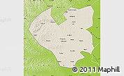 Shaded Relief Map of Longjiang, physical outside