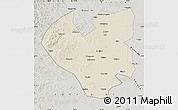 Shaded Relief Map of Longjiang, semi-desaturated