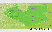 Political Panoramic Map of Longjiang, physical outside