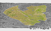 Satellite Panoramic Map of Longjiang, desaturated