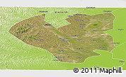 Satellite Panoramic Map of Longjiang, physical outside