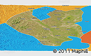 Satellite Panoramic Map of Longjiang, political outside