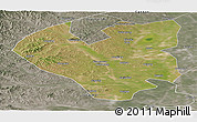 Satellite Panoramic Map of Longjiang, semi-desaturated