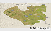 Satellite Panoramic Map of Longjiang, shaded relief outside