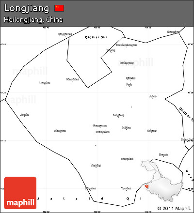 Blank Simple Map of Longjiang